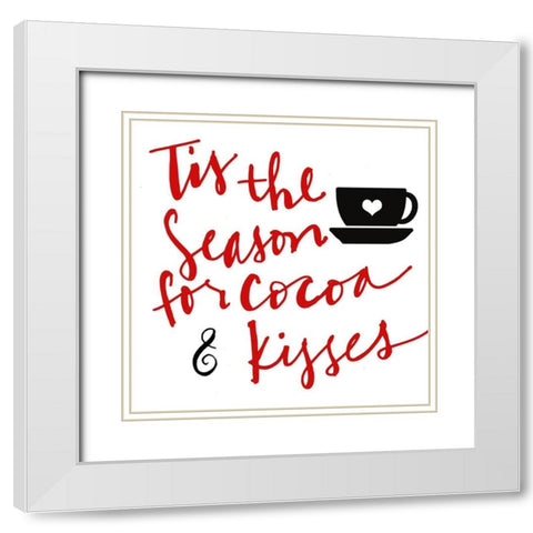 Cocoa and Kisses White Modern Wood Framed Art Print with Double Matting by Quach, Anna