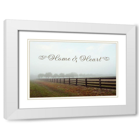 Home and Heart White Modern Wood Framed Art Print with Double Matting by Wilson, Kali