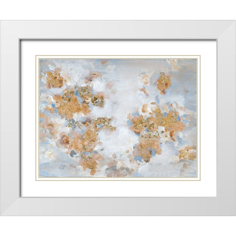 Golden Lights White Modern Wood Framed Art Print with Double Matting by Hewitt, L.