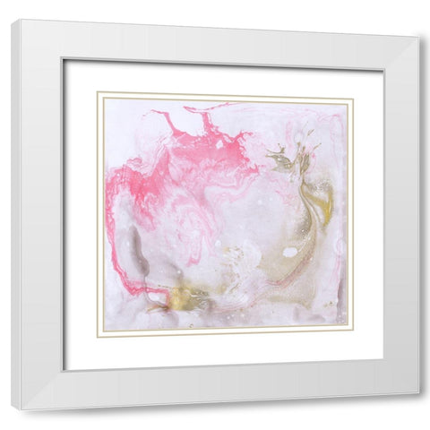 Lost in a Cloud of Pink White Modern Wood Framed Art Print with Double Matting by James, Nola