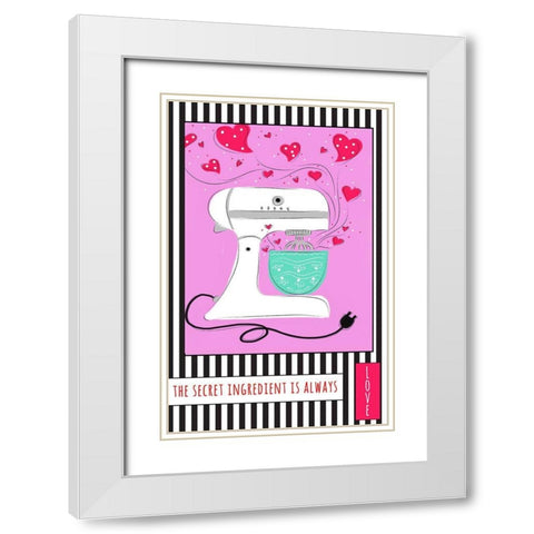 Secret Ingredient White Modern Wood Framed Art Print with Double Matting by Mosher, Deidre