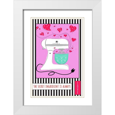 Secret Ingredient White Modern Wood Framed Art Print with Double Matting by Mosher, Deidre