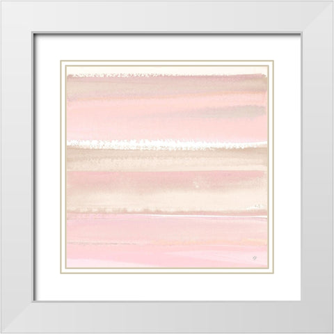 Blush Pasture I White Modern Wood Framed Art Print with Double Matting by Loreth, Lanie
