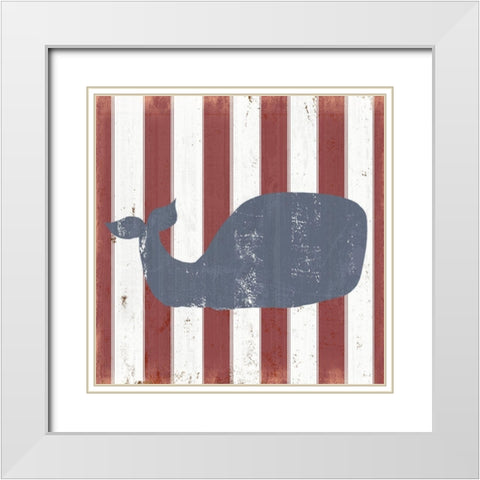 American Coastal IV White Modern Wood Framed Art Print with Double Matting by Quach, Anna