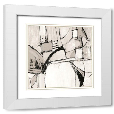 Mauve Rare Charm II White Modern Wood Framed Art Print with Double Matting by Maria, Robin