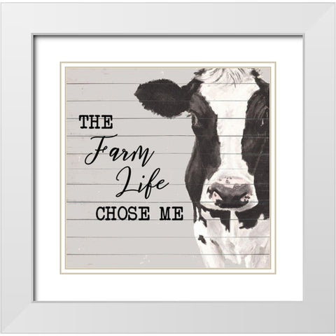 The Farm Life White Modern Wood Framed Art Print with Double Matting by Green, Jenny