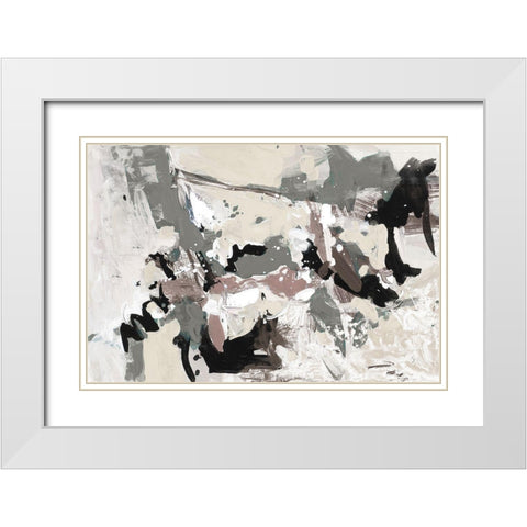 Dark Remembrance II White Modern Wood Framed Art Print with Double Matting by Slivka, Jane