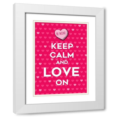 Be Mine White Modern Wood Framed Art Print with Double Matting by Quach, Anna