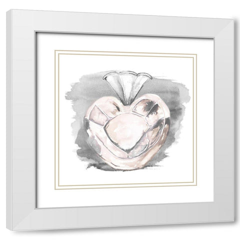 Perfume Bottle with Watercolor I White Modern Wood Framed Art Print with Double Matting by Medley, Elizabeth