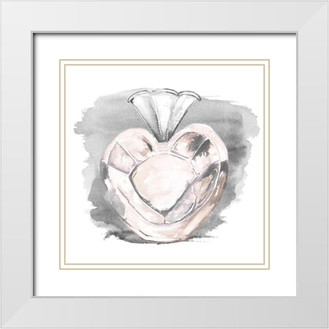 Perfume Bottle with Watercolor I White Modern Wood Framed Art Print with Double Matting by Medley, Elizabeth