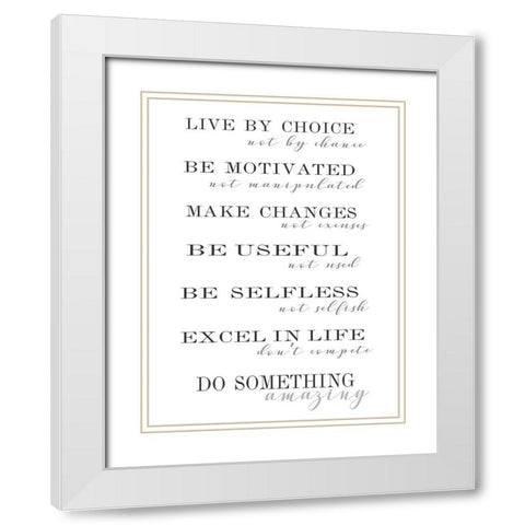 Do Something Amazing White Modern Wood Framed Art Print with Double Matting by Quach, Anna
