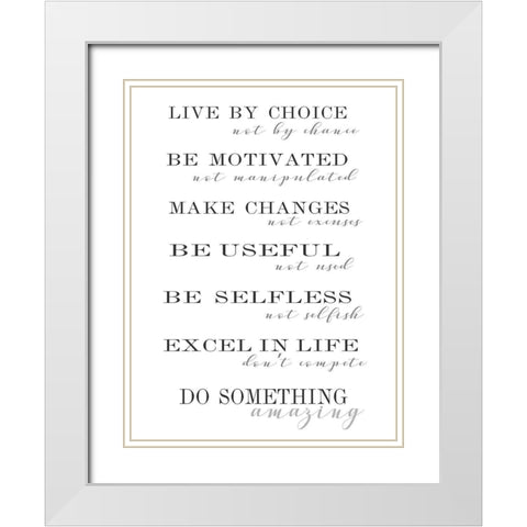 Do Something Amazing White Modern Wood Framed Art Print with Double Matting by Quach, Anna