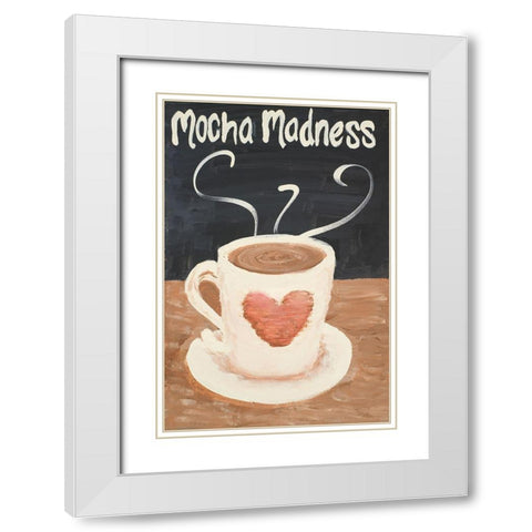 Mocha Madness White Modern Wood Framed Art Print with Double Matting by Acosta