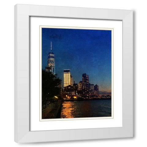 Evening Walks White Modern Wood Framed Art Print with Double Matting by Acosta