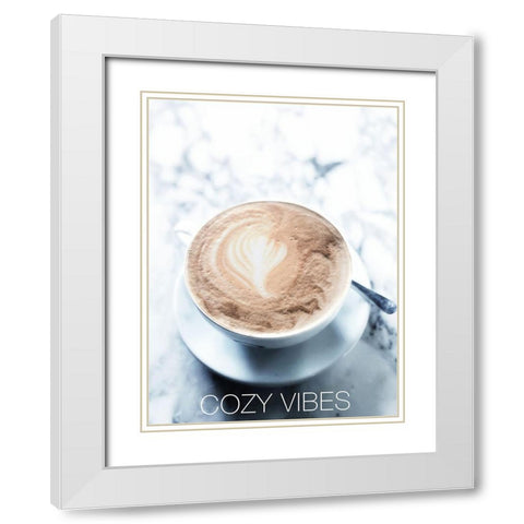 Cozy Vibes White Modern Wood Framed Art Print with Double Matting by Acosta