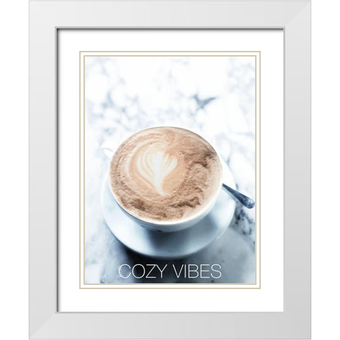 Cozy Vibes White Modern Wood Framed Art Print with Double Matting by Acosta