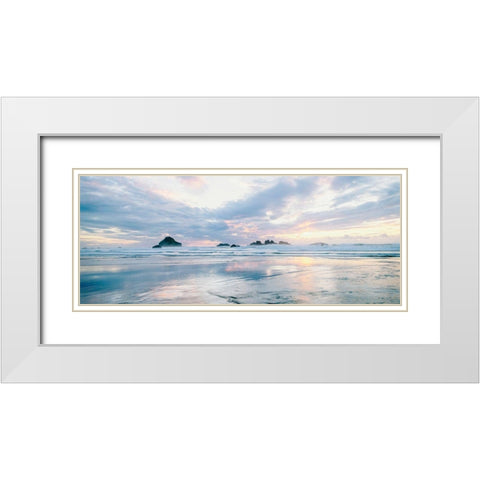Sunrise Tides White Modern Wood Framed Art Print with Double Matting by Amos, Andy