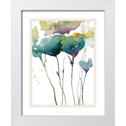 Wildflower Grace I White Modern Wood Framed Art Print with Double Matting by Loreth, Lanie