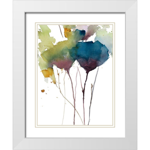 Wildflower Grace II White Modern Wood Framed Art Print with Double Matting by Loreth, Lanie