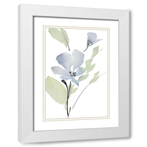 Glowing Blooms I White Modern Wood Framed Art Print with Double Matting by Loreth, Lanie