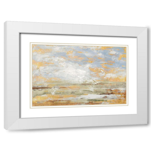 Morning Mood with Gold White Modern Wood Framed Art Print with Double Matting by Loreth, Lanie