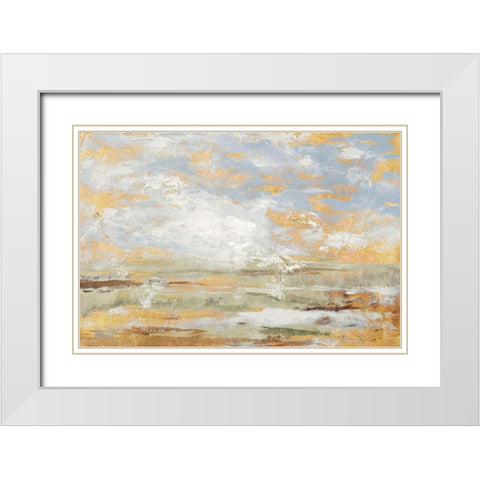 Morning Mood with Gold White Modern Wood Framed Art Print with Double Matting by Loreth, Lanie