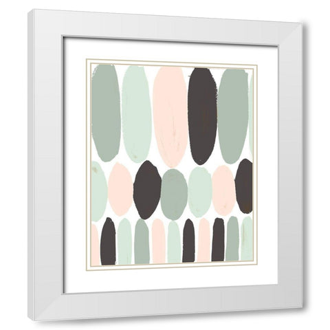 Pastel Pattern White Modern Wood Framed Art Print with Double Matting by Loreth, Lanie