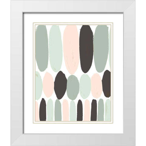 Pastel Pattern White Modern Wood Framed Art Print with Double Matting by Loreth, Lanie