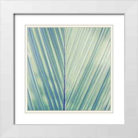 Vintage Palm Leaf I White Modern Wood Framed Art Print with Double Matting by Mansfield, Kathy