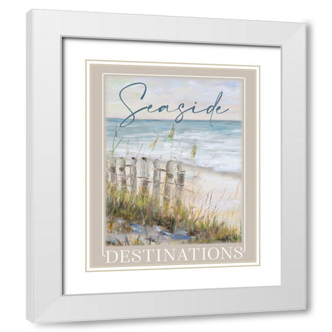 Seaside Destinations White Modern Wood Framed Art Print with Double Matting by DeRice, Julie
