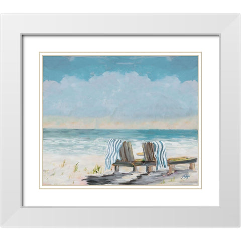 Coastal Sunsets White Modern Wood Framed Art Print with Double Matting by DeRice, Julie