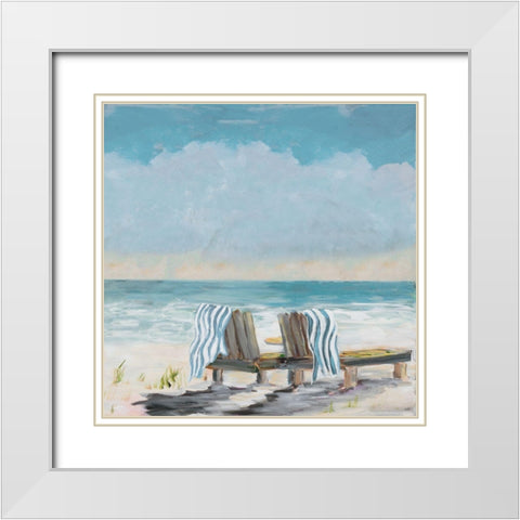 Coastal Sunsets White Modern Wood Framed Art Print with Double Matting by DeRice, Julie