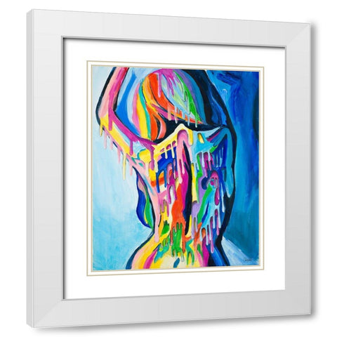 Vibrant Female Figurative White Modern Wood Framed Art Print with Double Matting by Goodrich, Chelsea