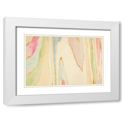 Against the Grain Abstract White Modern Wood Framed Art Print with Double Matting by Bryant, Susan
