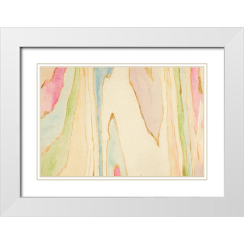 Against the Grain Abstract White Modern Wood Framed Art Print with Double Matting by Bryant, Susan