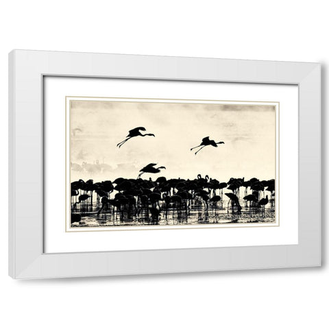 Heading East White Modern Wood Framed Art Print with Double Matting by Niassa Lion Project