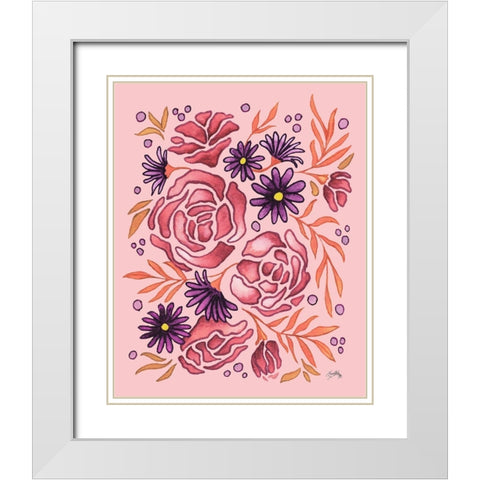 Spring and Floral III White Modern Wood Framed Art Print with Double Matting by Medley, Elizabeth