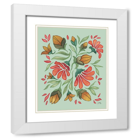 Spring and Floral IV White Modern Wood Framed Art Print with Double Matting by Medley, Elizabeth