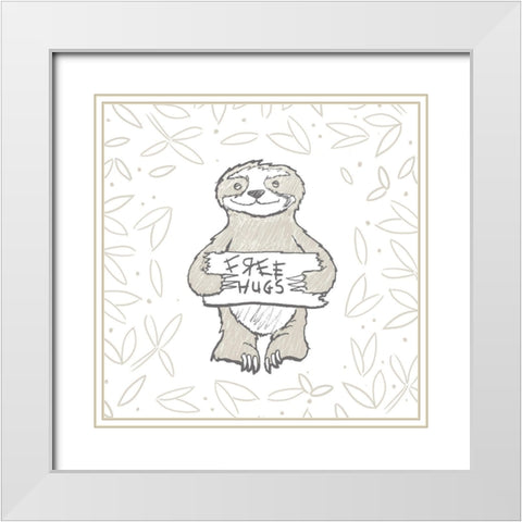 Animal Hugs I White Modern Wood Framed Art Print with Double Matting by Edwins, Hugo