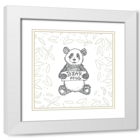 Animal Hugs II White Modern Wood Framed Art Print with Double Matting by Edwins, Hugo