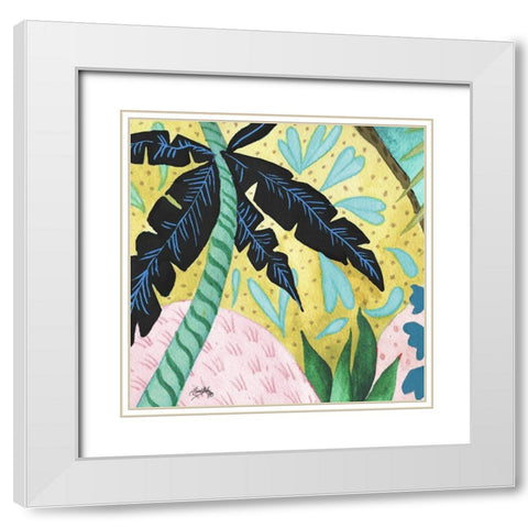 In the Tropics II White Modern Wood Framed Art Print with Double Matting by Medley, Elizabeth