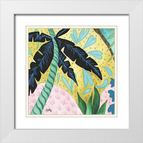 In the Tropics II White Modern Wood Framed Art Print with Double Matting by Medley, Elizabeth