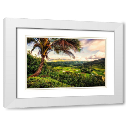 Morning in Paradise White Modern Wood Framed Art Print with Double Matting by Amos, Andy