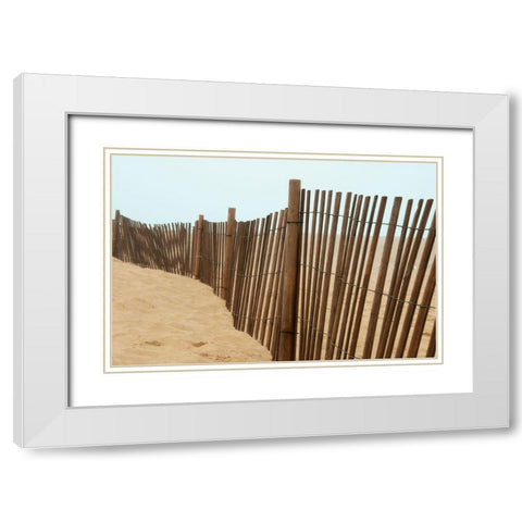 Beach Views White Modern Wood Framed Art Print with Double Matting by Bill Carson Photography