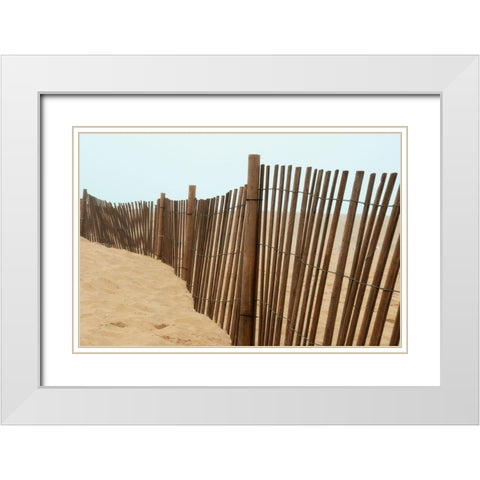 Beach Views White Modern Wood Framed Art Print with Double Matting by Bill Carson Photography