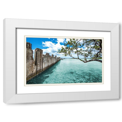 Crystal Clear Paradise White Modern Wood Framed Art Print with Double Matting by Bill Carson Photography