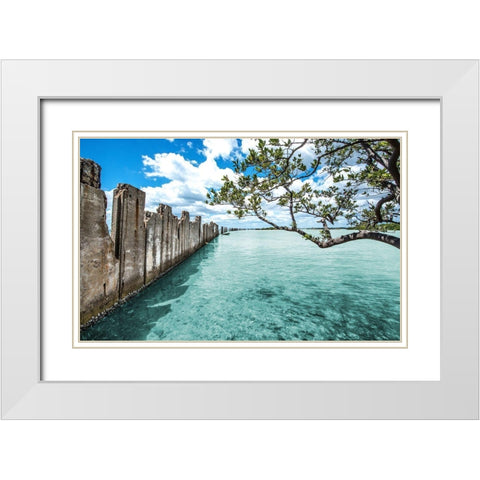 Crystal Clear Paradise White Modern Wood Framed Art Print with Double Matting by Bill Carson Photography