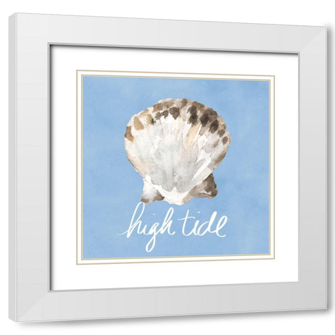 High Tide Shell White Modern Wood Framed Art Print with Double Matting by Loreth, Lanie
