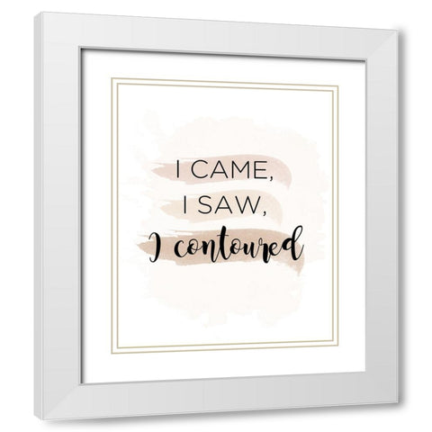 I Contoured White Modern Wood Framed Art Print with Double Matting by Quach, Anna