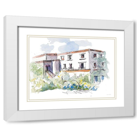 Floral Venue White Modern Wood Framed Art Print with Double Matting by Loreth, Lanie